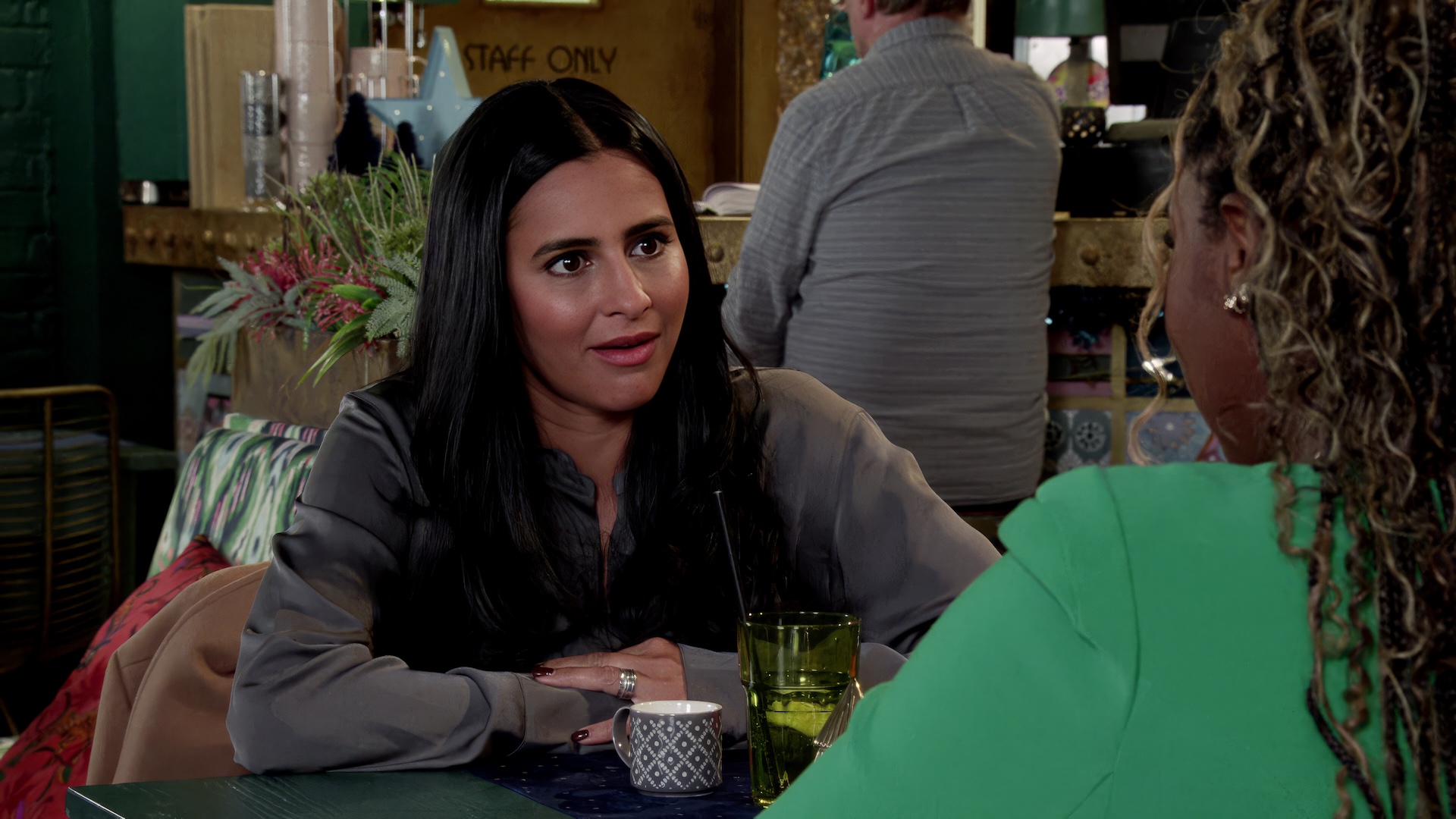 Alya shocked in Coronation Street