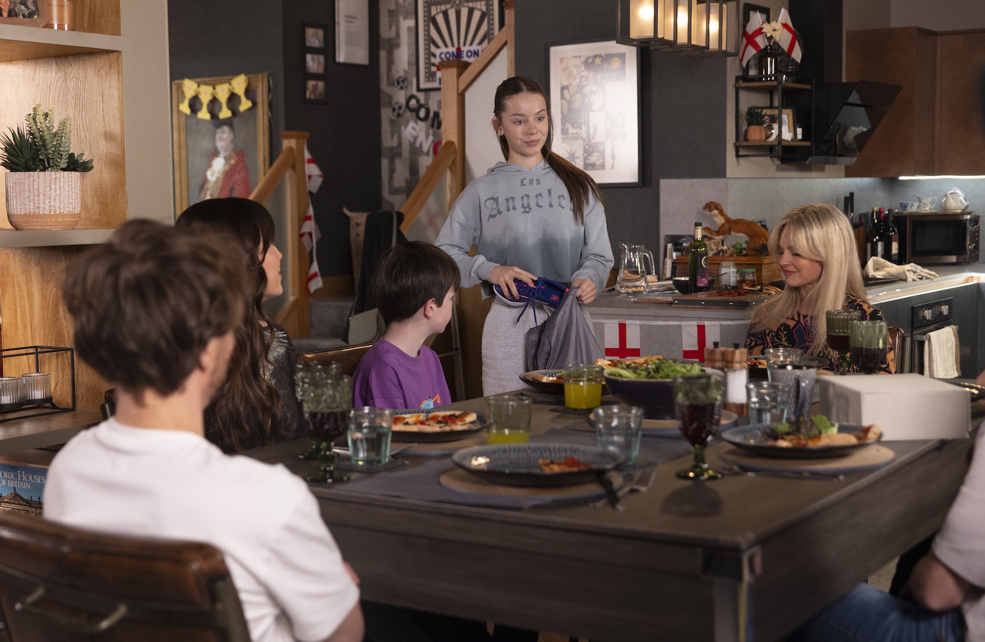 The Platts around the dinner table in Coronation Street