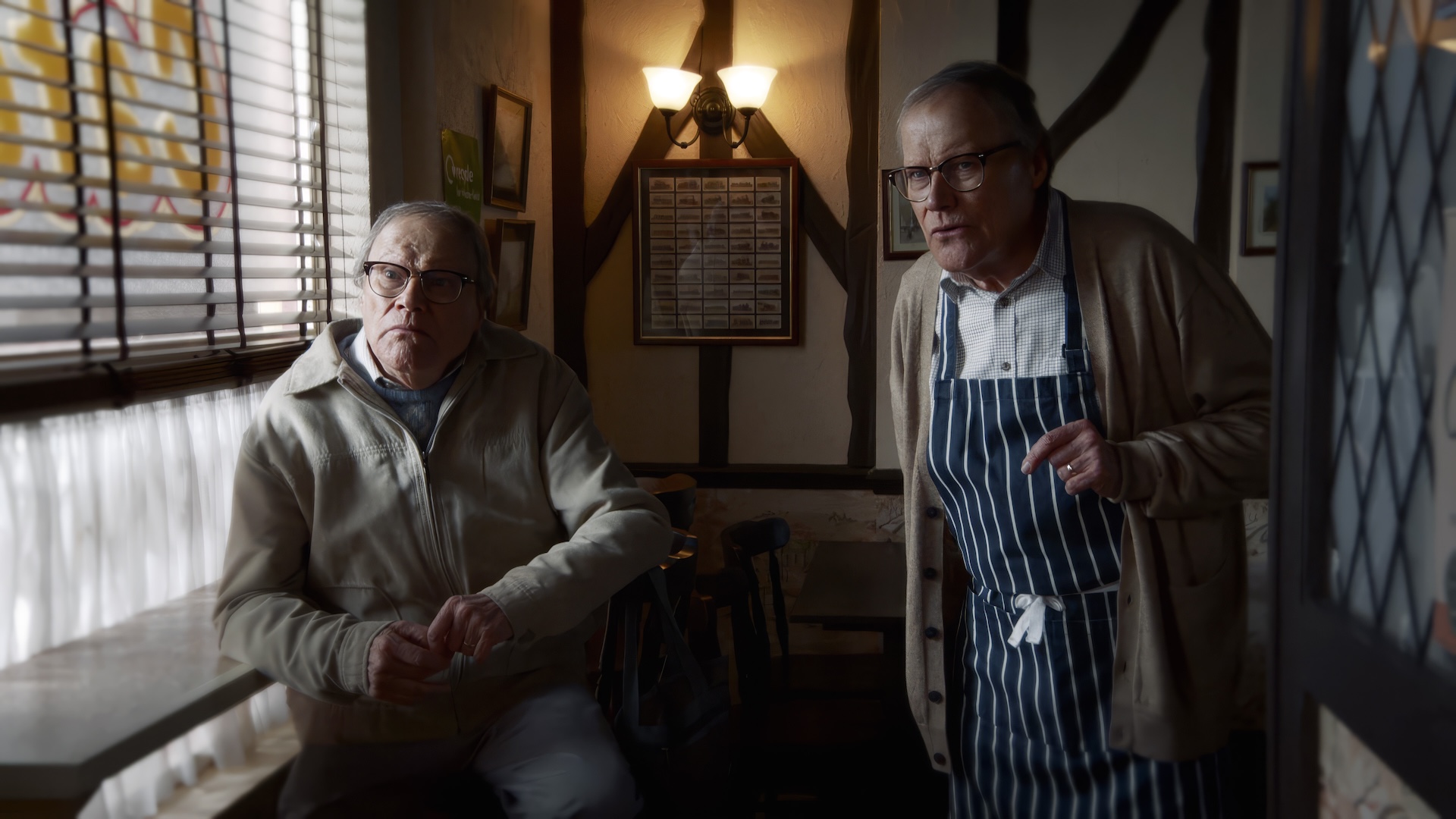 Two Roys at Roy's Rolls in Coronation Street