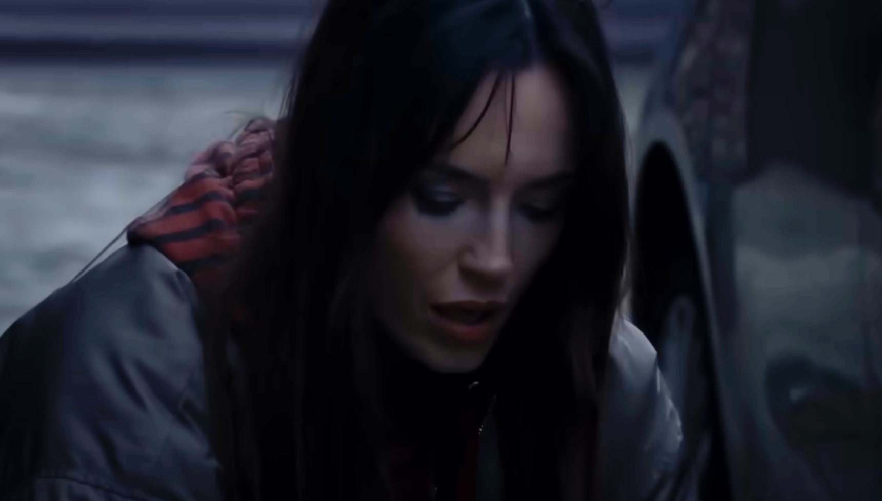 Coronation Street's Jodie crouching down