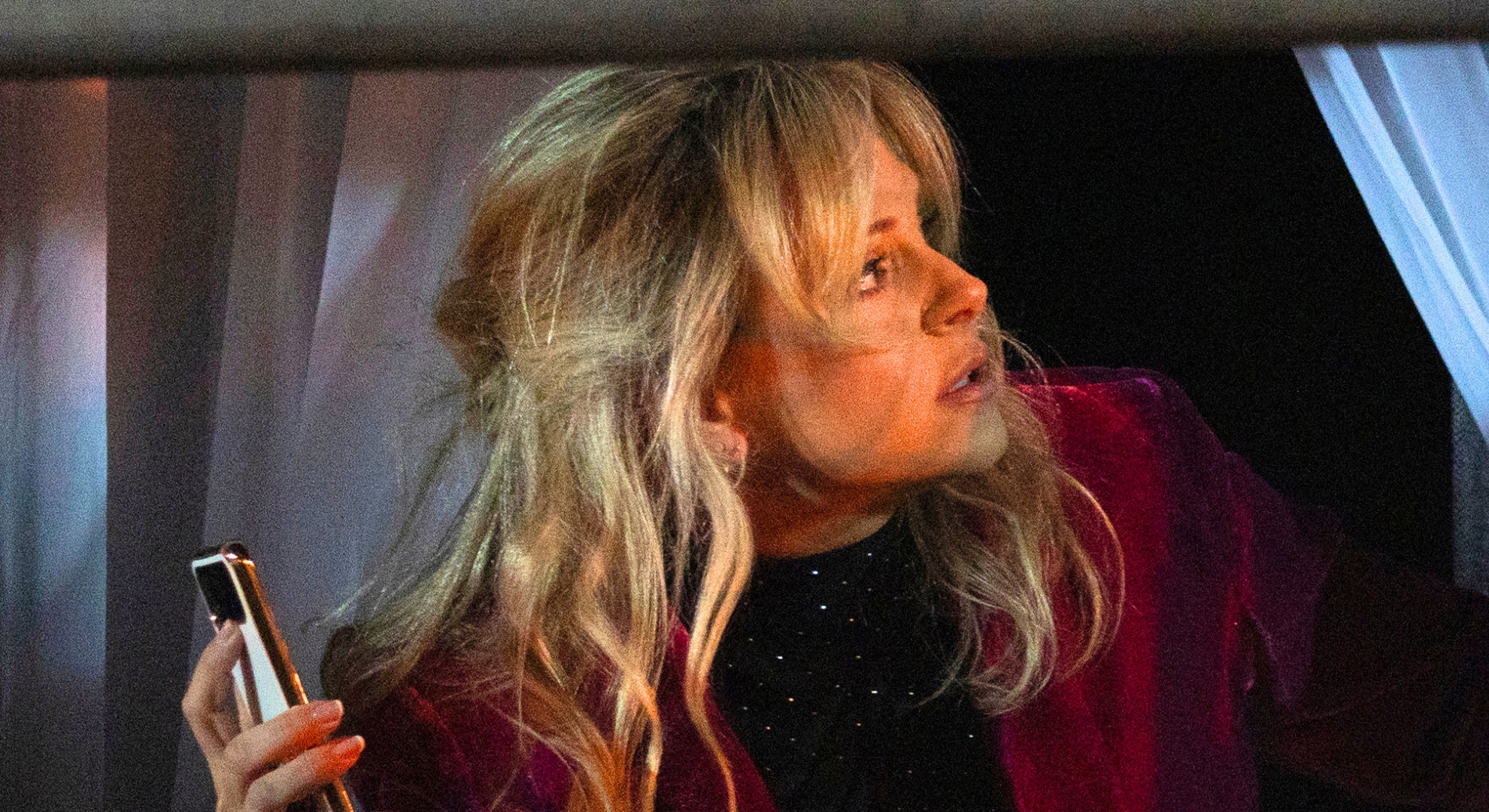 Coronation Street's Sarah looking out of window